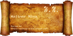 Waltner Nina névjegykártya